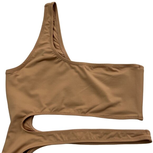 SKIMS Swim One Shoulder Monokini Ochre Womens Small - Picture 4 of 14